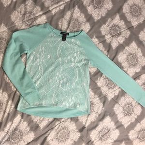 XL girls 14-16 jordache long sleeve lace front tee